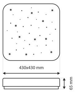 LED Zatemnitvena stropna svetilka FLORA LED/36W/230V 2700-6500K + Daljinski upravljalnik