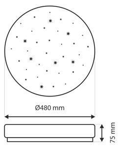 LED Zatemnitvena stropna svetilka LIKA LED/36W/230V 2700-6500K + Daljinski upravljalnik