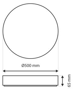 LED Zatemnitvena stropna svetilka DRINA LED/36W/230V 2700-6500K + Daljinski upravljalnik