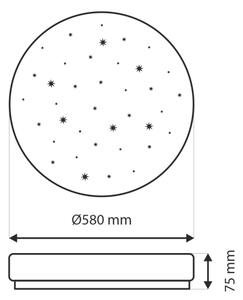 LED Zatemnitvena stropna svetilka LIKA LED/60W/230V 2700-6500K + Daljinski upravljalnik