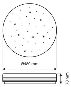 LED Zatemnitvena stropna svetilka VENTA LED/36W/230V 2700-6500K + Daljinski upravljalnik