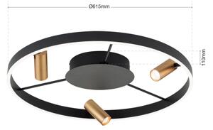 Orion DL 7-686/3-LED Zatemnitvena stropna svetilka BERLIN LED/50W/230V črna/zlata