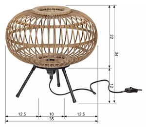 Namizna svetilka BASICLABEL 1xE27/40W/230V bambus