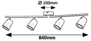 Rabalux 5048 - LED Reflektor SOLANGE 4xLED/6W/230V