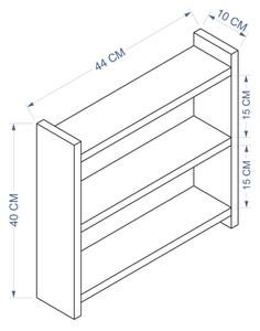 Kuhinjska polica COSMIC 44x10 cm bela