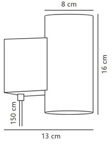 Nordlux - LED Zatemnitvena stenska svetilka MONA LED/10W/230V