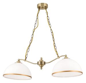 Orion HL 6-1810/2 - Lestenec na verigi OLD LAMP 2xE27/40W/230V bela/medenina