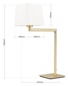 Orion LA 4-1209/1 - Namizna svetilka CARLTON 1xE27/40W/230V bela/zlata