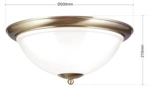 Orion DL 7-677/50 - Stropna svetilka AUSTRIAN OLD LAMP 3xE27/60W/230V bron/bela