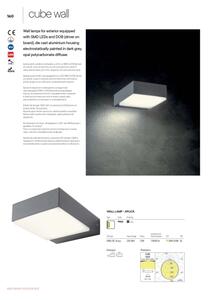 Redo 9560 - LED Zunanja stenska svetilka CUBE LED/7W/230V 3000K IP54 antracit