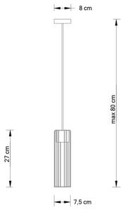 Lestenec na vrvici FOBIA 1xGU10/25W/230V črna/zlata