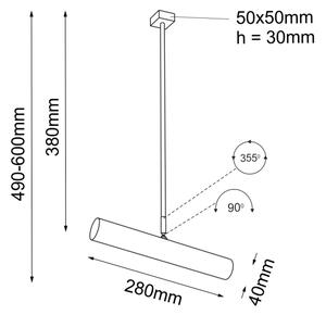 Shilo 2241 - Lestenec na drogu YABU 1xGU10-MR11/15W/230V črn