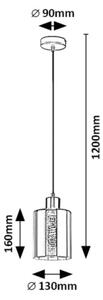 Rabalux 72248 - Lestenec na vrvici PEREZ 1xE27/40W/230V