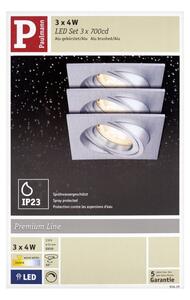 Paulmann 92619 - KOMPLET 3x LED Vgradna svetilka PREMIUM LINE 1xGU10-LED/4W/230V