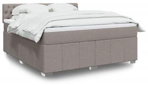 VidaXL Box spring postelja z vzmetnico taupe 180x200 cm blago