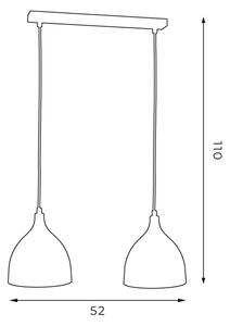 Lestenec na vrvici NOAK 2xE27/15W/230V črna