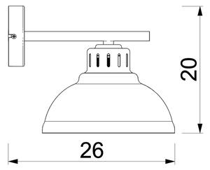 Stenska svetilka SVEN 1xE27/15W/230V črna/zlata