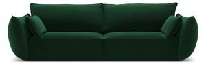 Temno zelena žametna sedežna garnitura 208 cm Vanda – Mazzini Sofas
