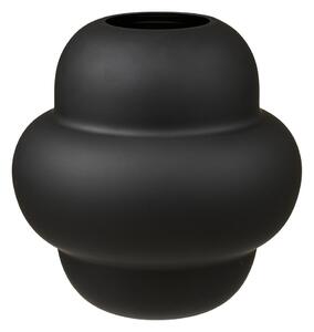 Črna steklena vaza (višina 20 cm) Vera – House Nordic