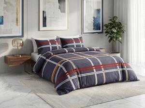 Posteljnina iz mikrovlaken TARTAN temno modra Dimenzije posteljnine: 2 kom 70 x 80 cm | 160 x 200 cm
