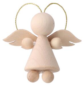 ATMOWOOD Lesena božična figurica - angel