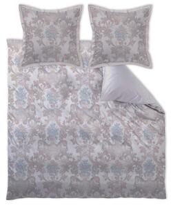 POSTELJNINA LOUIS XIV. 200/200 cm damast srebrne barve, zlate barve