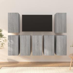 VidaXL TV omarice 7 kosov siva sonoma 30,5x30x60 cm konstruiran les