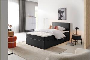POSTELJA Z VZMETNICO 120 cm x 200 cm , les, tekstil, leseni material siva