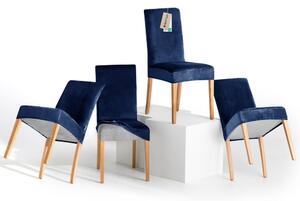 Modre raztegljive prevleke v kompletu 4 ks za stol 48 cm Sento – Restilo