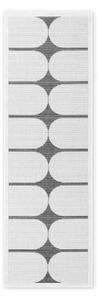 Črno-bel zunanji in notranji tekač 80x250 cm Duet Bowen – NORTHRUGS