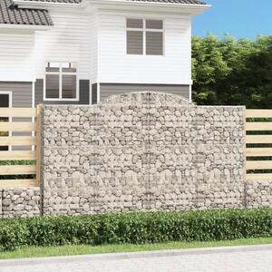 VidaXL Obokane gabion košare 5 kosov 300x50x180/200cm pocinkano železo