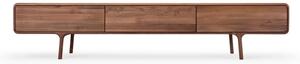 Rjava TV omarica iz masivnega oreha 220x45x45 cm Fawn – Gazzda
