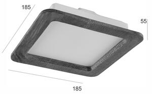 LED Vgradna svetilka WOODY SPOT LED/17W/230V 3000K oreh 18,5x18,5 cm