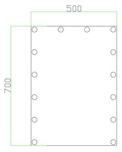 LED Ogledalo z osvetlitvijo 14xLED/1W/230V 3000/4000/6000K 70x50 cm IP44