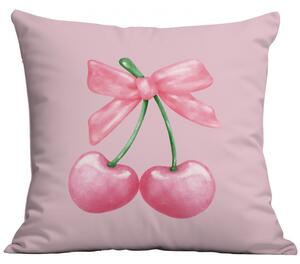 Prevleka za blazino CHERRIES 45x45 cm, roza