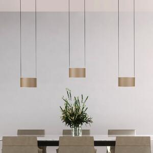 PURE LED obesna svetilka Clipse, bronasta, dolžina 110 cm, CTT, 6-flg, zatemnjen, Bronasta / starinska medenina, Dnevna soba / jedilnica, Kovina, Sodobni