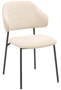 STOL, kovina, tekstil črna, bež