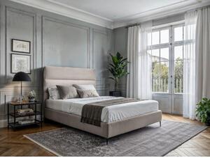 POSTELJA BOXSPRING x , tekstil, leseni material krem barve