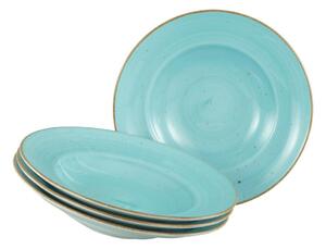 Creatable Set Krožnikov Za Testenine Vintage Nature Aqua, 4-Delni