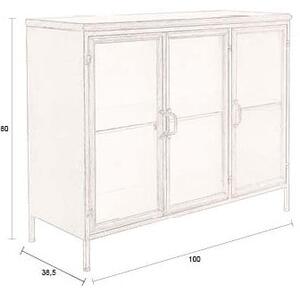 Kovinska vitrina v zlati barvi 100x80x38,5 cm Gertlush – Dutchbone