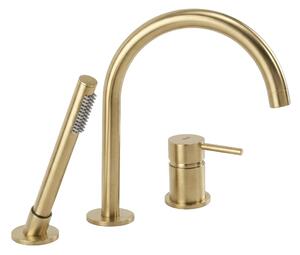 3-Odprtinska Armatura za Kad Rea Lungo Brush Gold