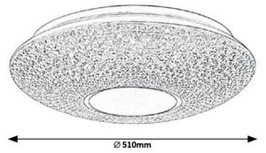 Rabalux 1519 - LED Zatemnitvena stropna svetilka z daljinskim upravljalnikom CORALIA LED/72W/230V