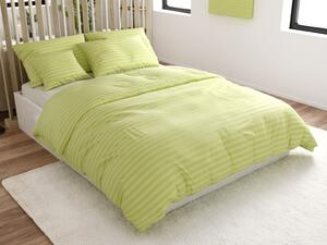 Hotelska posteljnina iz mikrovlaken JASMINE pistacija - črta 2 cm Dimenzije posteljnine: 70 x 90 cm | 140 x 220 cm