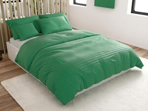 Hotelska posteljnina iz mikrovlaken JASMINE temno zelena - črta 2 cm Dimenzije posteljnine: 70 x 90 cm | 140 x 200 cm