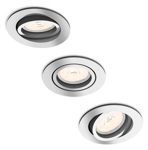 Philips 50393/11/PN - SET 3x Vgradna svetilka DONEGAL 1xGU10/5,5W/230V