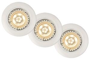 Lucide 11001/15/31 - SET 3x LED Vgradna svetilka FOCUS 1xGU10/5W/230V bela