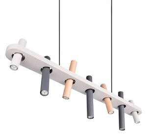 Trio Lighting Visoka svetilka Terloa, pisana, dolžina 115 cm, kovinska, 7-kraka., Večbarvna, Dnevna soba / jedilnica, Kovina, Sodobni