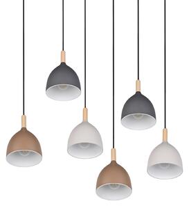 Trio Lighting Visoka svetilka Jerano, dolžina 104 cm, večbarvna, kovinska, s 6 kraki., zatemnjen, Večbarvna, Dnevna soba / jedilnica, Kovina, Sodobni