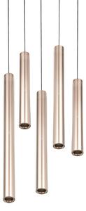 Trio Lighting LED-visoka svetilka Arimato, Ø 35 cm, krem barve, kovina, CCT, Bež, Dnevna soba / jedilnica, Kovina, Sodobni