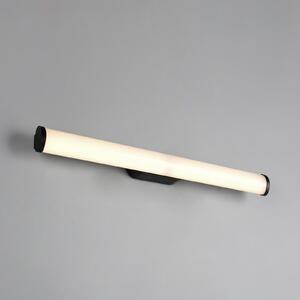 Trio Lighting LED-stenna svetilka Ernesto, črna, širina 60 cm, 3.000 K, IP44, Bela, Kopalnica, Kovina, Sodobni
